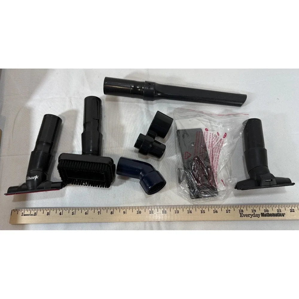 Lot of 7 Various Shark Vacuum Attachments Accessories with Wall Mount